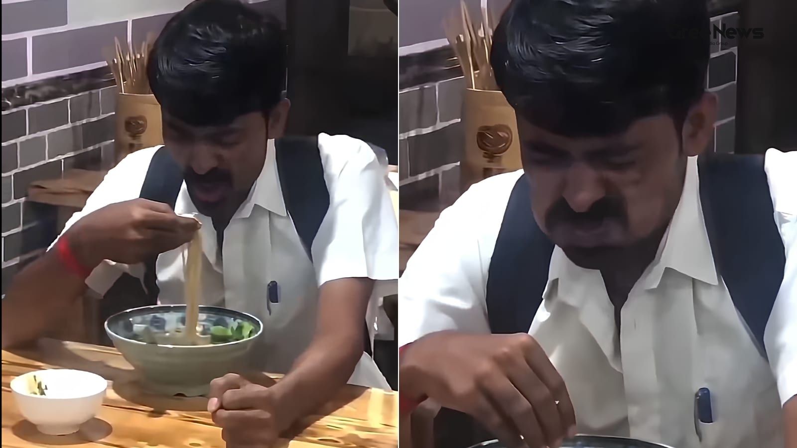 Viral Video: Indian Tourist Eats Ramen with Bare Hands