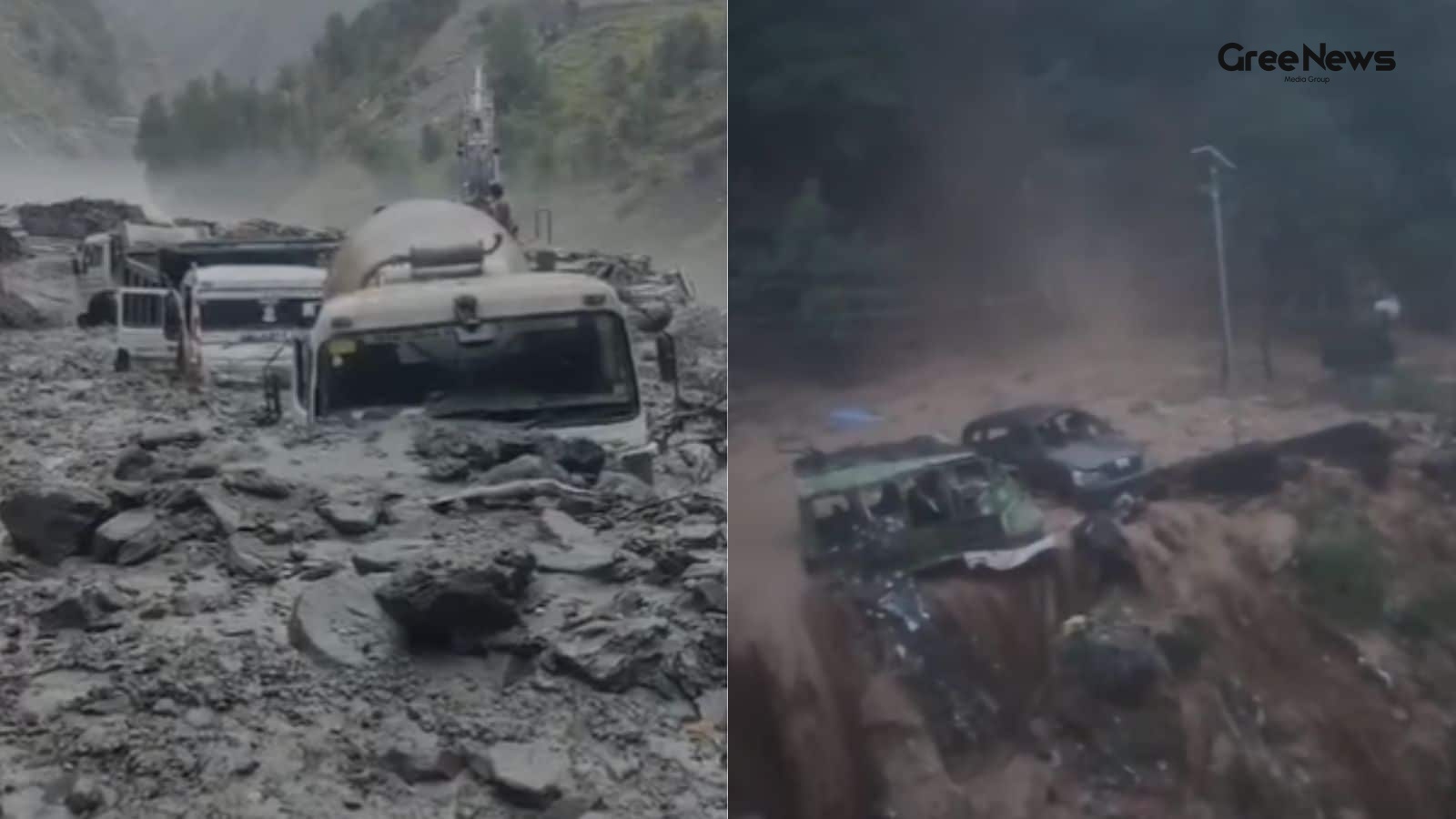 Cloudburst Damage at Kwar Hydroelectric Project Site in Jammu and Kashmir