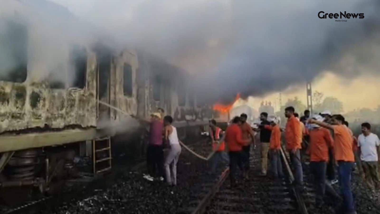 Fire on Rajdhani Express Train Causes Damage and Staff Injuries