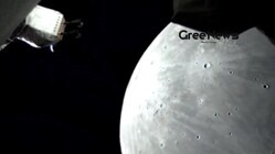 Orion Spacecraft Passing the Moon and the Artemis Mission