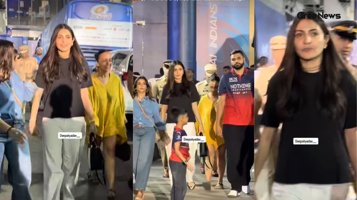 Anushka Sharma’s Simple Black‑White Look Steals the Spotlight at the RCB vs MI IPL Clash