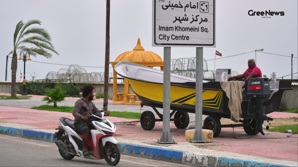 Medicine shelves nearly empty in an Iranian pharmacy