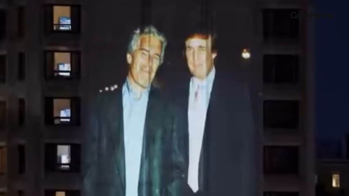 Protest Projects Trump‑Epstein Images on Washington Hilton Ahead of White House Correspondents’ Dinner  First‑Time Presidential Appearance Sparks Debate