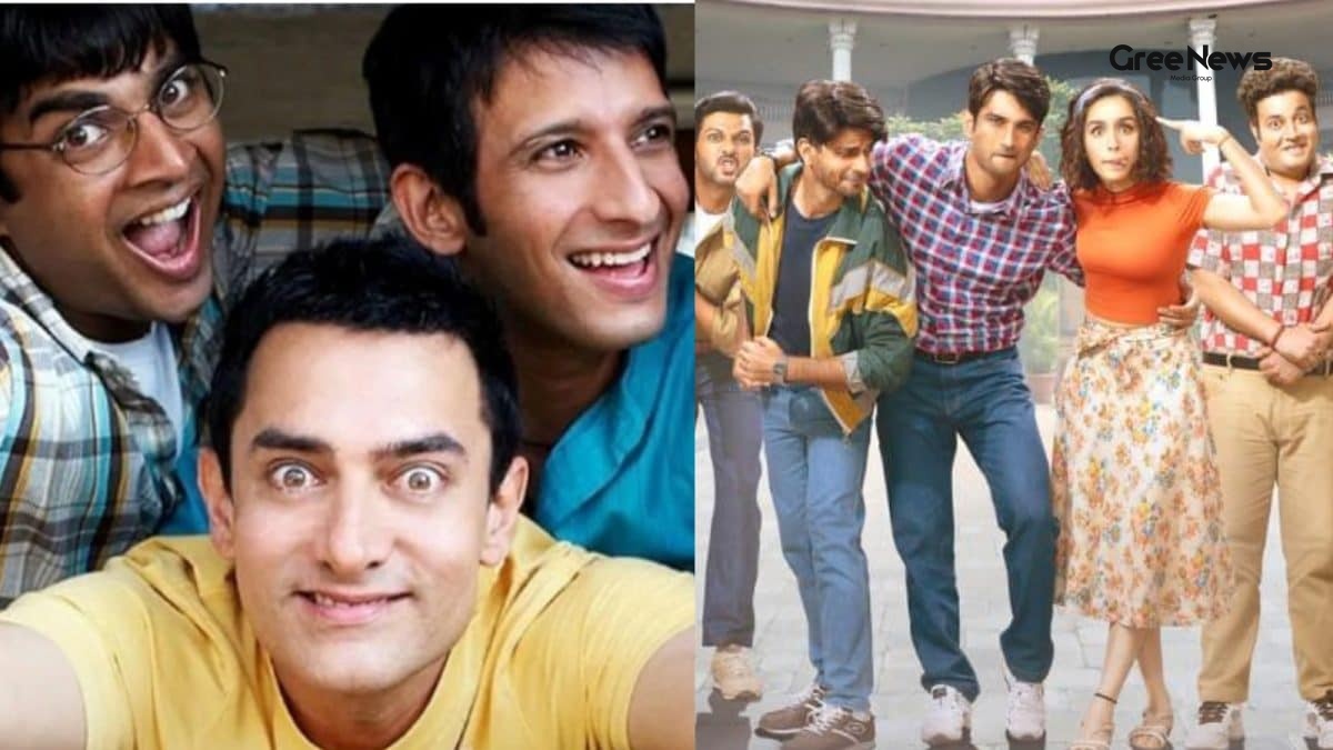 Students looking at CBSE results on a notice board