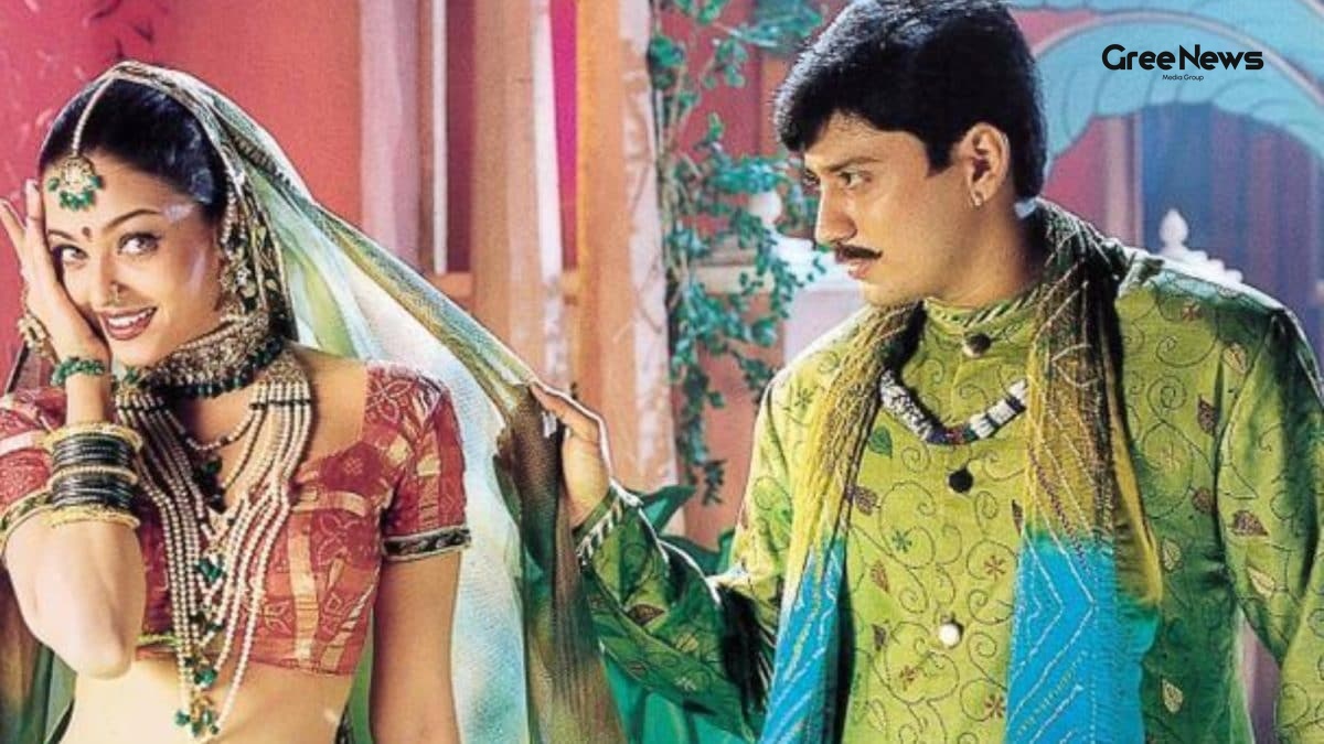 Poster of the 1998 film Jeans featuring Aishwarya Rai and Prashanth