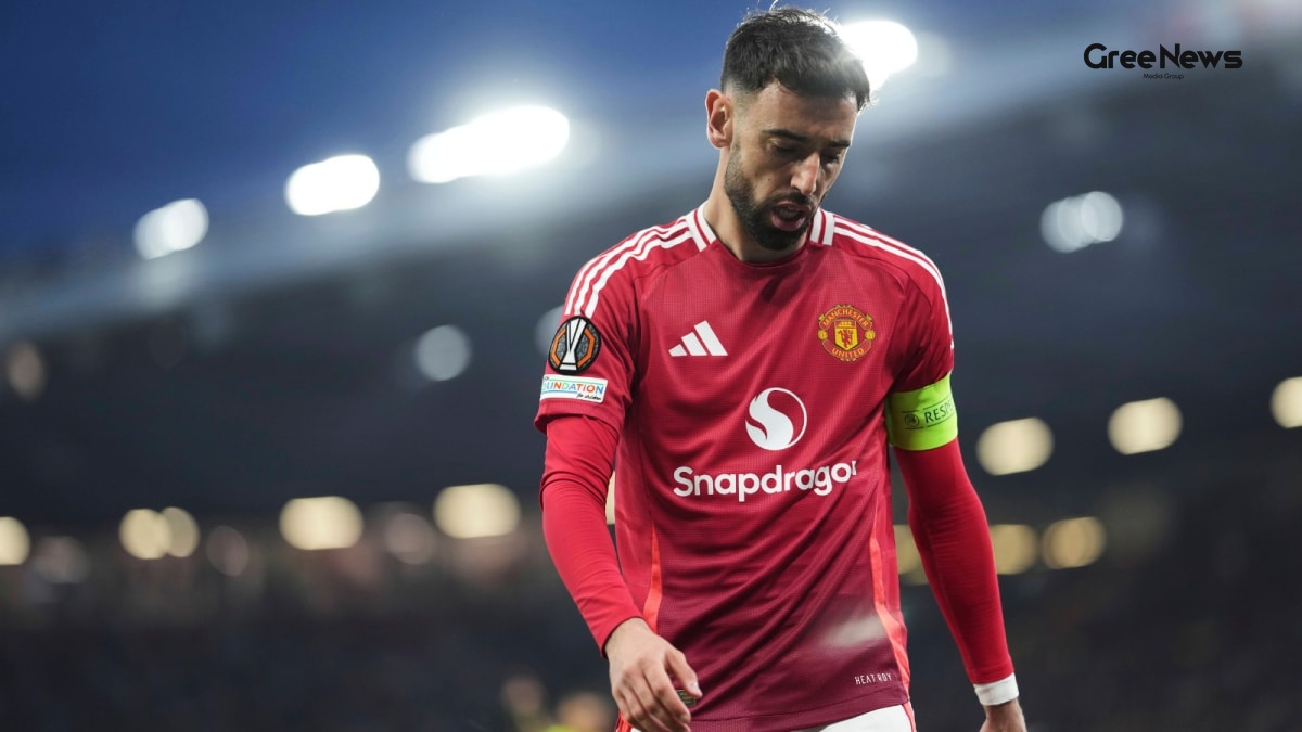 Bruno Fernandes celebrating a goal for Manchester United
