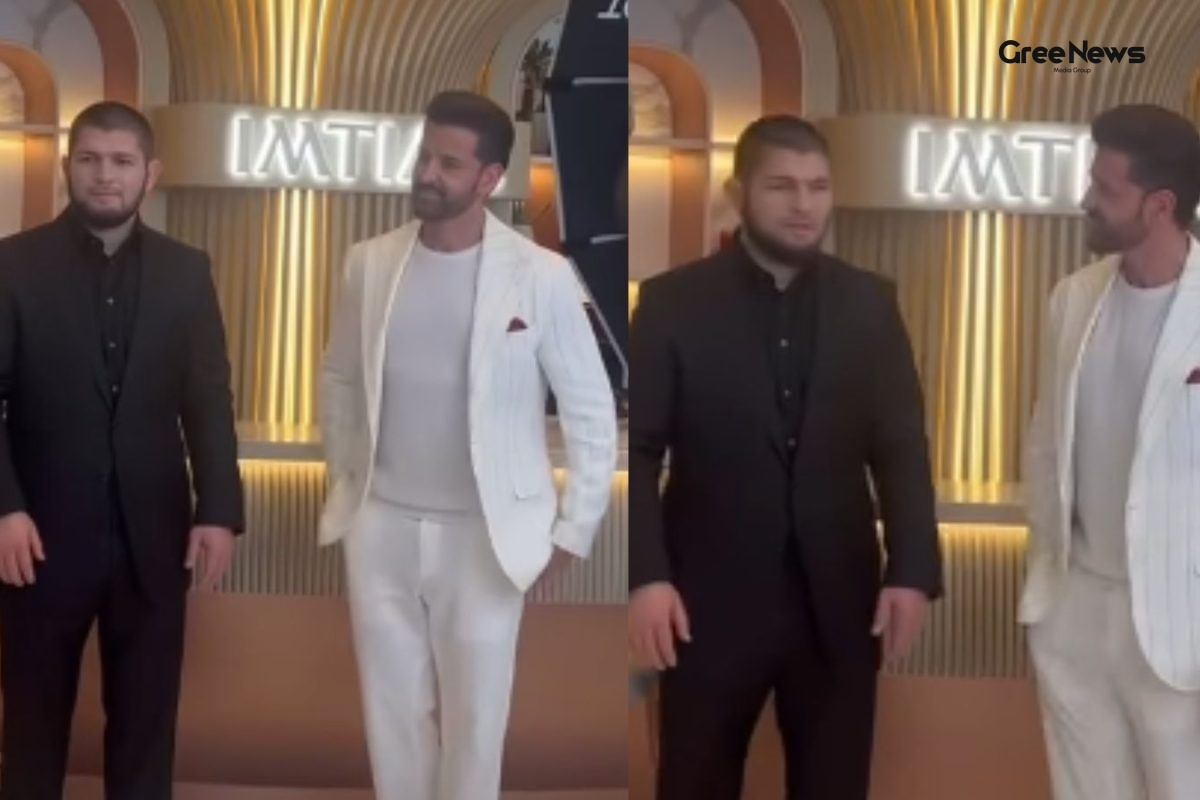 Hrithik Roshan and Khabib Nurmagomedov shooting an ad for Imtiaz
