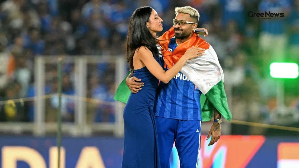 Hardik Pandya in action during the IPL match