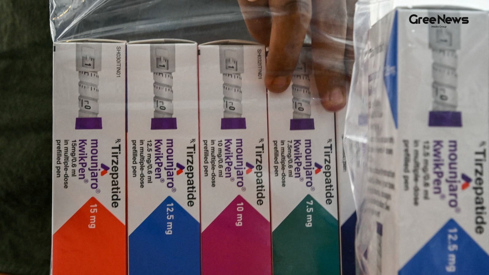 Seized fake Mounjaro pens lying on a table