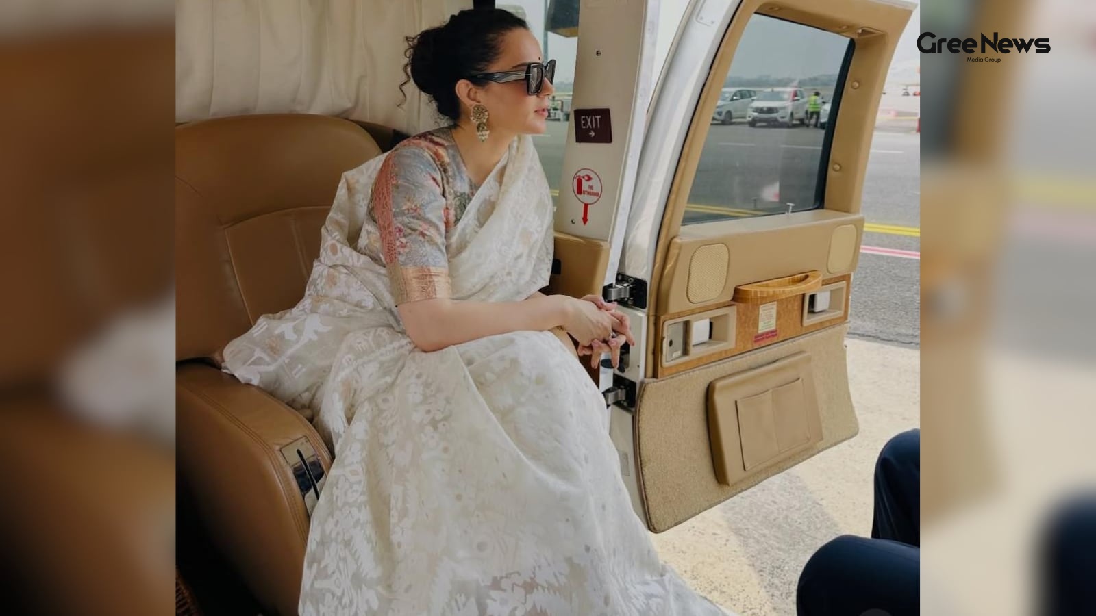 Kangana Ranaut Turns Heads in Classic White Jamdani Saree While Touring West Bengal  A Fashion & Politics Fusion