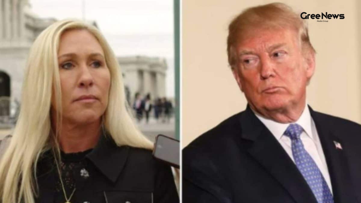 Marjorie Taylor Greene and Donald Trump on social media controversy
