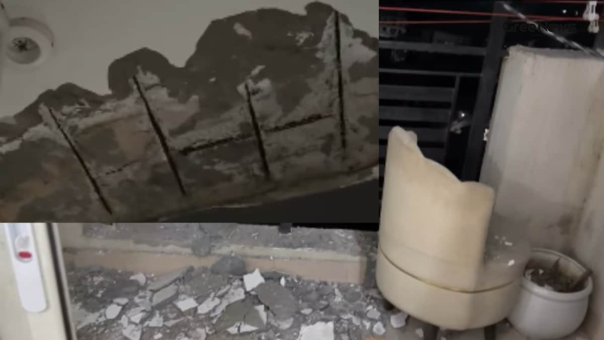 Ceiling Collapse in a Rs 1 Crore Greater Noida Flat Raises Alarm Over Construction Quality  Breaking News