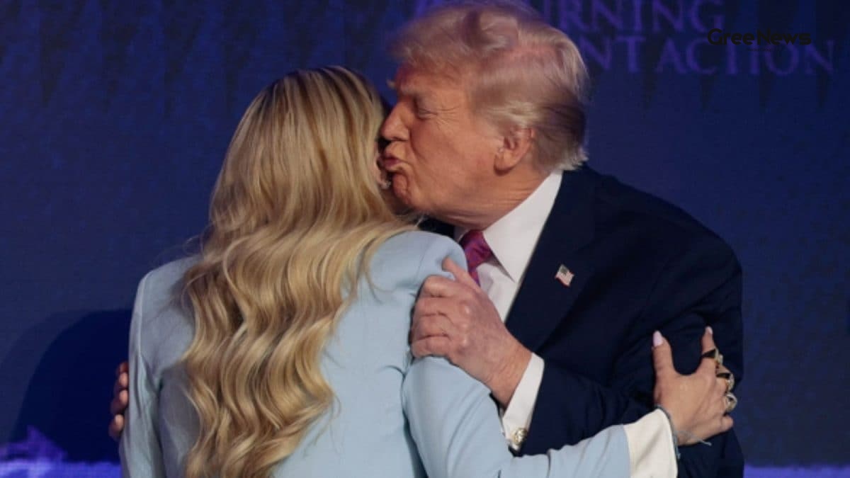 Trump’s Cheek Kiss on Erika Kirk at Turning Point USA Event Sparks Viral News and Heated Debate