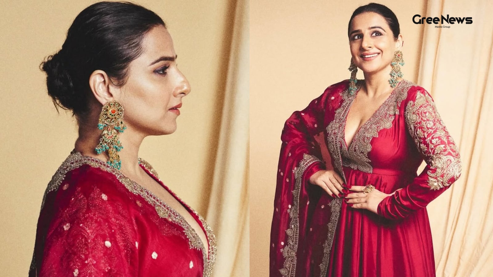 Vidya Balan Dazzles in Ravishing Red Anarkali at Raja Shivaji Trailer Launch  My First‑Person Take