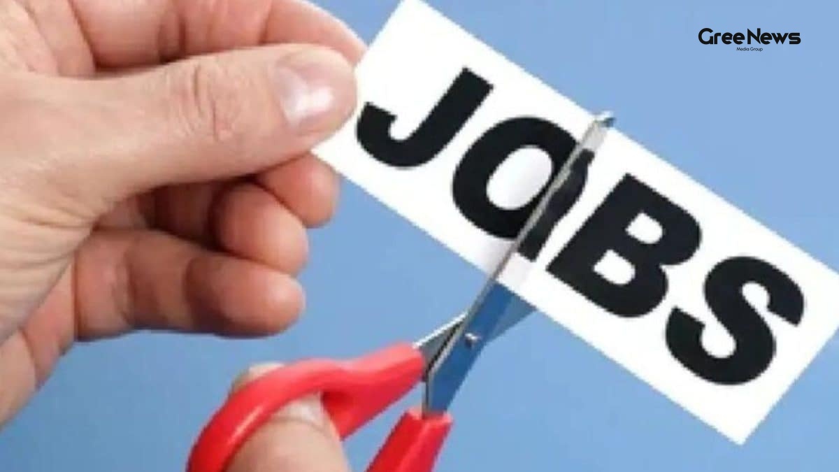 Tech workers gathering in a conference room, some looking thoughtful as they discuss AI-driven changes